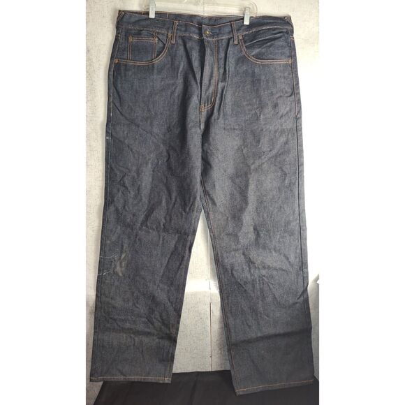 Evisu Y2K Embroidered Baggy Denim Jean Sz 42 - Picture 2 of 8